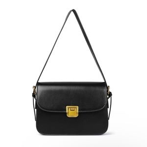 Black Shoulder Bag Messenger Handbag Crossbody Bag Retro Envelope Purse